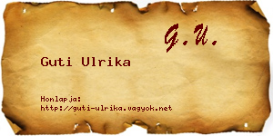 Guti Ulrika névjegykártya
